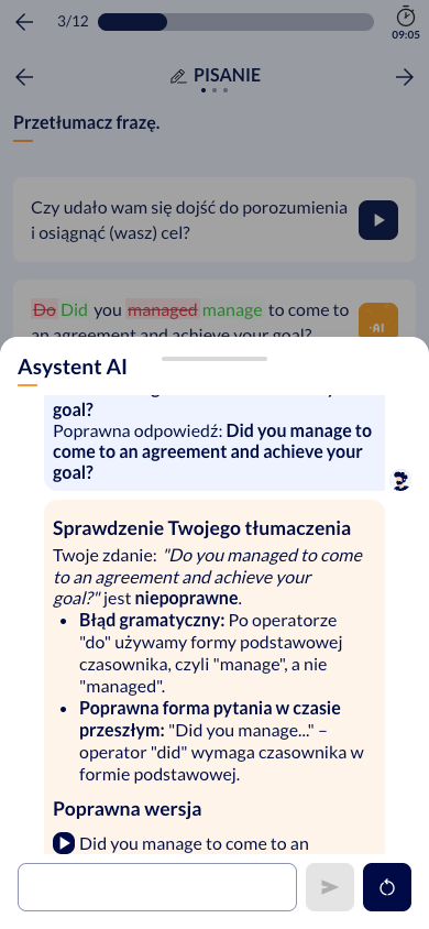 Wyjaśnia Twoje błędy w kontekście